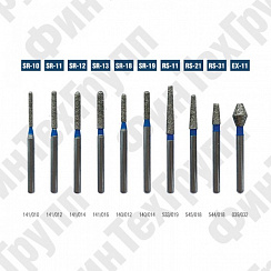 Алмазные боры SR10-SR19, RS11-RS31, EX-11 нумерация идентична борам MANI