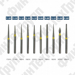 Алмазные боры TF-12EF TF-21EF, TR-11EF TR-26EF, TC-11EF, FO-29EF, CF-22EF нумерация идентична борам MANI